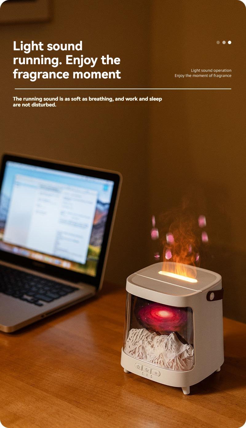 Simulated Planet Galaxy Aromatherapy Diffuser Home Use Multicolor Flame Fragrance Machine USB Humidifier