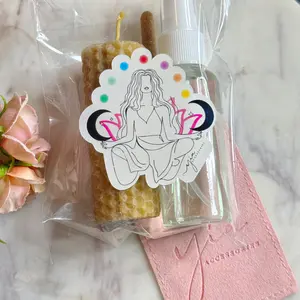 Kit Luz y Protección - Bee Honey Candle, Copal Incense, Special Energy Water Essence for Rituals, Meditation, and Energy Enhancement