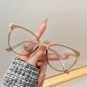 Large Frame Colorful Women'S Anti Blue Light Cat Eye Reading Glasses High Quality Eyewear | Suitable for Reading, Mobile, Office, Gift Giving, Best Choice for Presbyopia - Polycarbonate Frame and Lenses, Metal Hinges