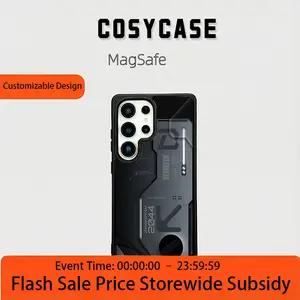 Tech-Style Phone Case Samsung Case for Samsung, Magnetic Matte Acrylic Case, Anti-Fingerprint, Car Mount Compatible, Business Phone Cover for Men, Fits Samsung S25 Ultra S24 Plus S23 S22 Edge M6261