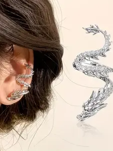 Dragon Design Ear Cuff, Fashionable Non-pierced Earrings for Women & Girls, Trendy All-match & Exquisite Jewelry for Birthday Gift