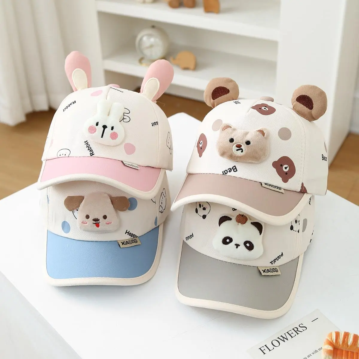 Kids Cartoon Baseball Cap, Adjustable Peaked Hat for Boys & Girls (Spring & Autumn)