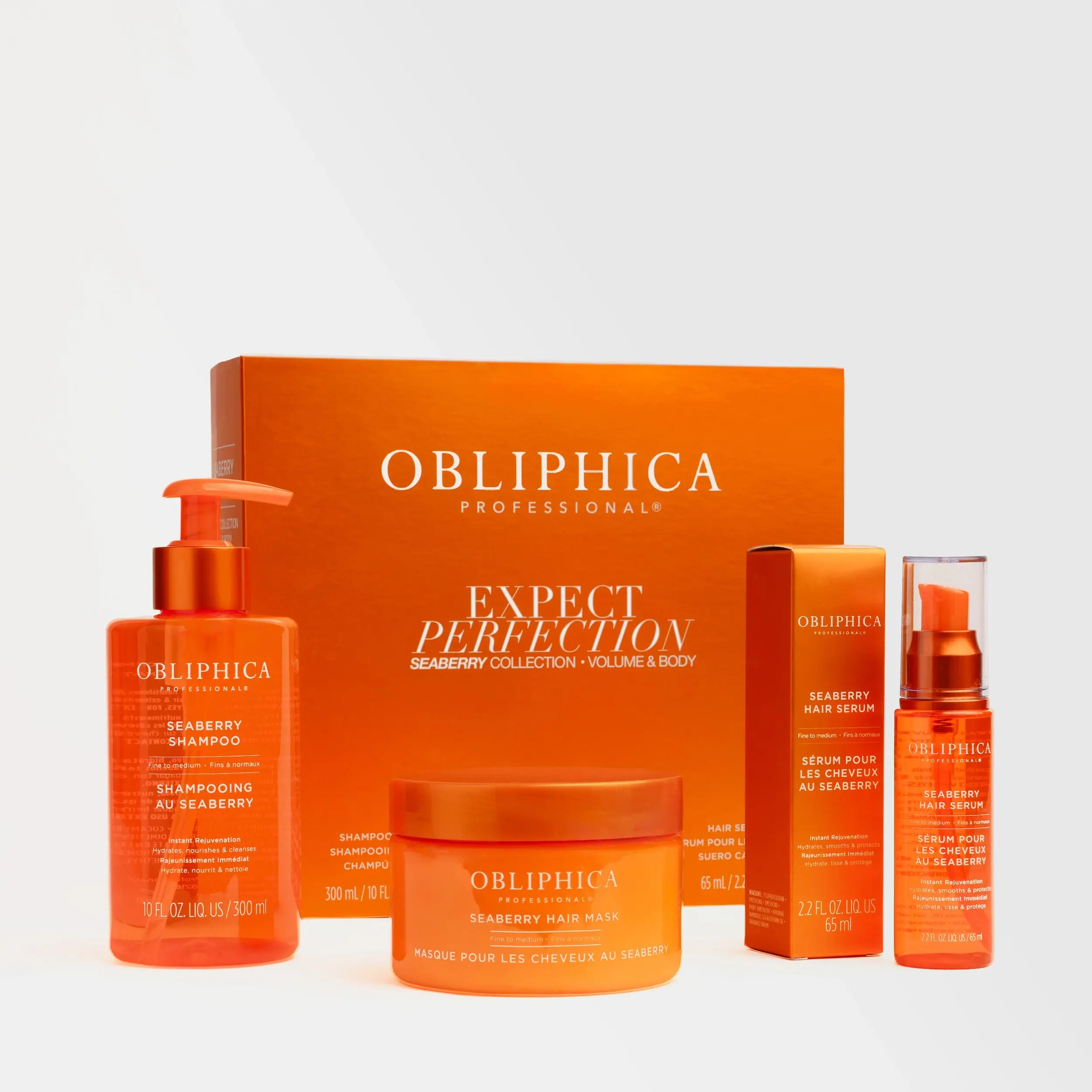 Obliphica Seaberry Volume & Body Set – Fine to Medium – Lift, Strength & Shine for Thin Hair