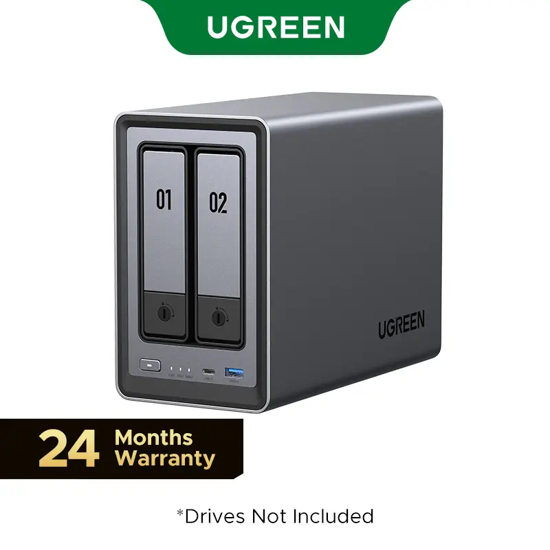 【LIVE ONLY】UGREEN NASync DXP2800 2-Bay Desktop NAS, Intel N100 Quad-core CPU, 8GB DDR5 RAM, 2.5GbE, 2 * M.2 NVMe Slots, 4K HDMI, Network Attached Storage （Drives Not Included） ,TiktokShopSpringGlowUp summerwins