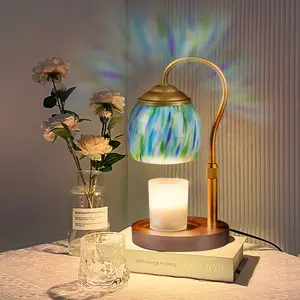 Candle Warmer Lamp Adjustable Brightness,Temp & Height. Removable Shade & Timer. Customize Your Ambiance.