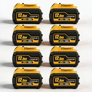 8-Pack 12.0Ah 20V/60V Replacement Battery Compatible with Dewalt DCB606 DCB609 DCB612 Flexvolt Power Tools