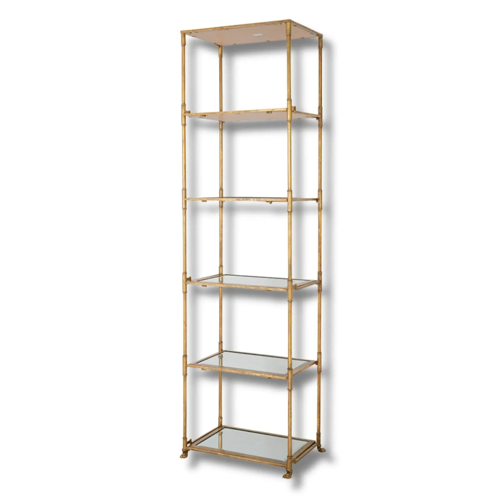 Daphne Gold & Mirrored Shelving Unit