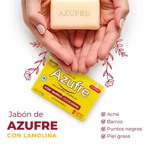 10% Sulfur Acne Soap, Gentle Hypoallergenic Anti-Acne Treatment for Sensitive Skin, 4.4 oz (125g)