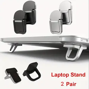 Portable Laptop Stand, Invisible Foldable Ergonomic Desktop Support, Fits 10-18 Inch Laptops Tablets Keyboards Phones, Abs Material, Smartphone Holder