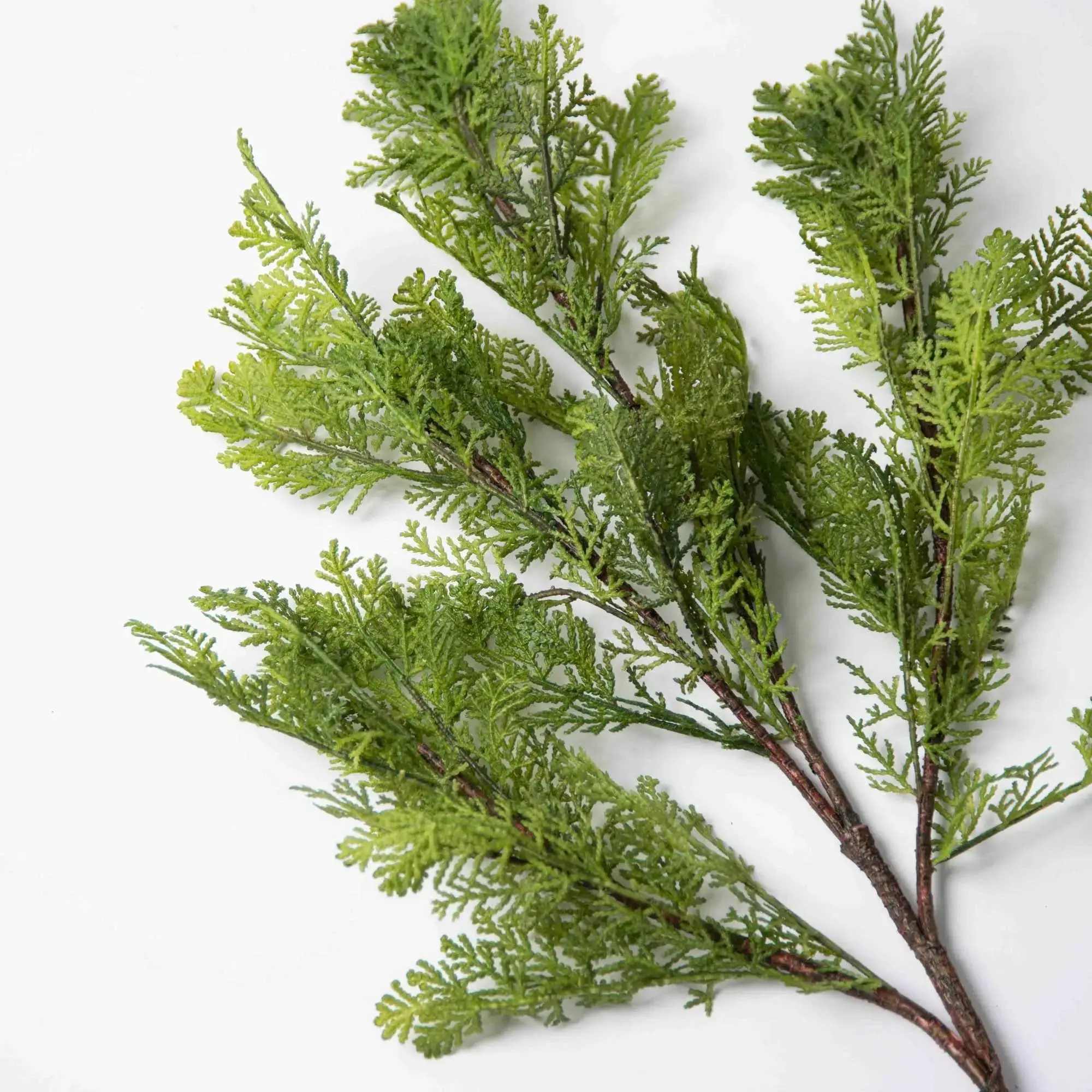 Curated All Seasons Synthetic X-Large 37" Faux Cedar Branch Artificial Tree, Carefully Sourced Lifelike Bright Green Home Decor Accent for Floral Displays