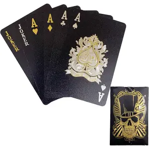 Waterproof Plastic Playing Cards – Durable, Washable & Flexible Poker Deck for Magic Tricks, Family Game Night, Beach, BBQ, Party Favors – Cool Skull Design, 54 Cards