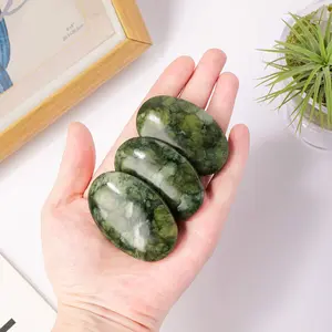 Jade Moon Natural Stone Carving, Energy Gemstone Ornament, Mineral Room Decor, Craft Gift Idea, Unique Home Decoration, New Year