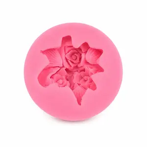 Triple Rose Cluster Silicone Mold – Fondant, Chocolate & Cake Decorating Mold
