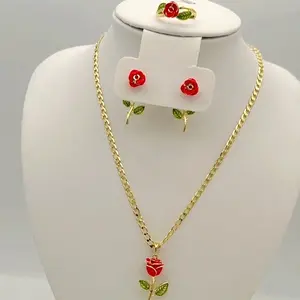 Rodriguezjewelry # 3440 Set Necklace (19 inches)Earring Ring (9)