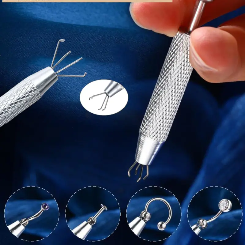 Piercing Ball Grabber Tool Piercing Assistant Tool Piercing Jewelry Septum Ball Screw Tools for Changing Jewelry Piercings Screw on Removal Tools Labret Lip Earring Balls Stud Replacement Holder Jewelry Change Body Piercings Accessories