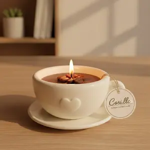 Vela con aroma de cafe