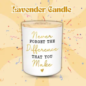 GRADUATION GIFTS - Long Lasting Vanilla Lavender Candle 10 Oz Thank You Gifts for Women - Appreciation Inspirational Mothers Day Birthday Gifts for Women Coworkers Friend Teachers Nurses Boss Employees