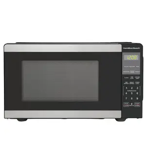 Hamilton Beach 0.9 Cu ft Countertop Microwave Oven, 900 Watts, Stainless Steel, New