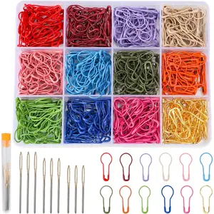 Stitch Markers, Crochet Markers, Metal Stitch Markers for Crocheting, Crochet Accessories and Supplies, Stitch Markers for Knitting and Crocheting, Safty Pins for Fabric and Paper (M-600 pcs)