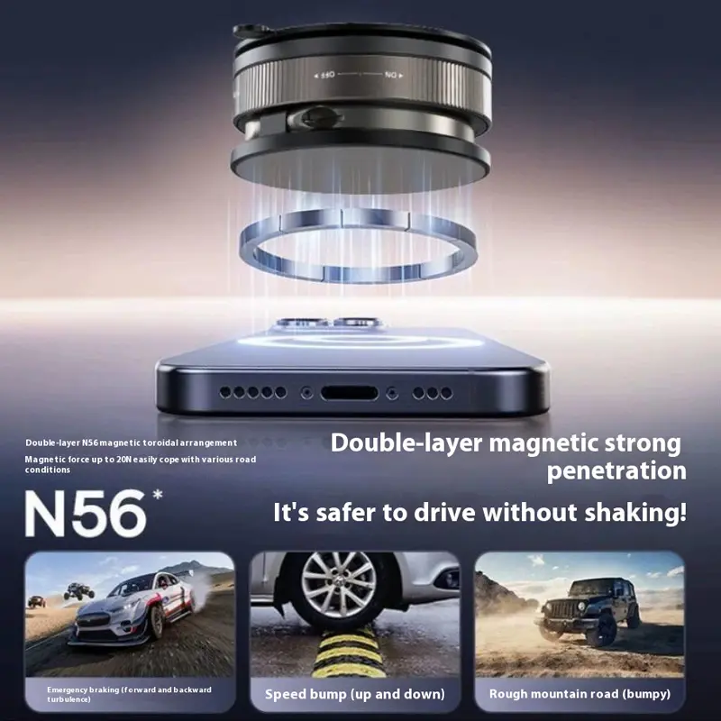 360° Rotatable Magnetic Phone Holder, Adjustable Foldable Cell Phone Stand, Universal Rotation Phone Mount for Car Desk