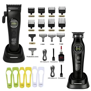 Men's Hair Trimmer Meg-888s+meg-898, Large Capacity Battery, Long Runtime, Stainless Steel Blades, Quiet Operation, Easy to Use
