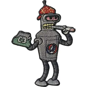 Cartoon Stoner Hippy Music Peace Trance Patch Iron On