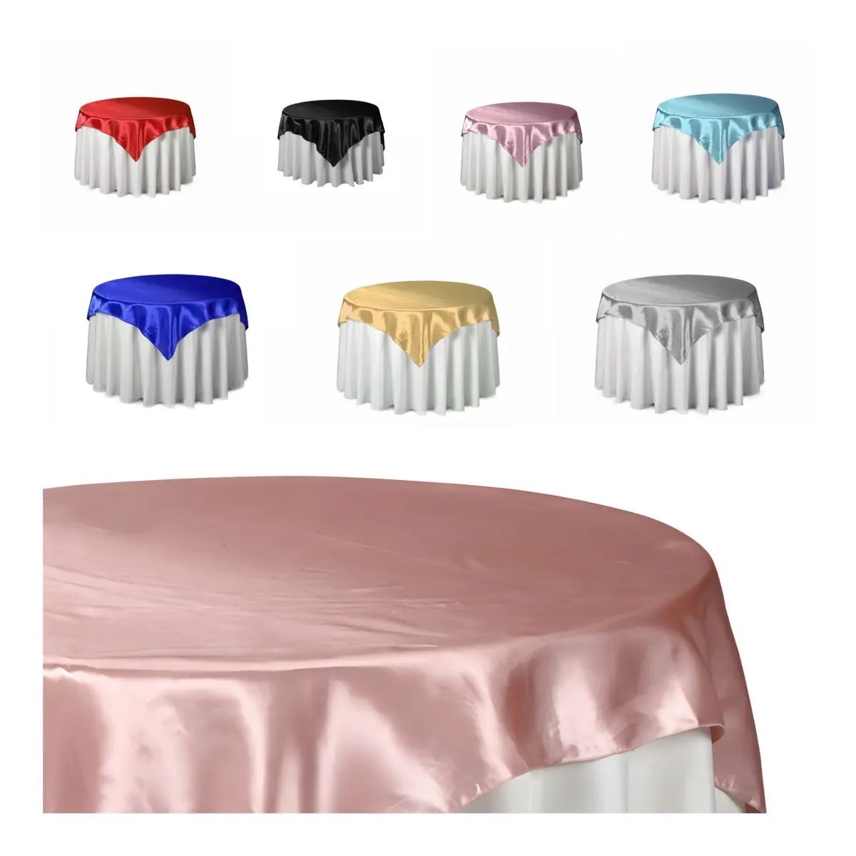 Table cover Satin Overlay 60" x 60”