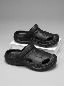 Outdoor Durable Tire Pattern Hole Shoes, // Colors, Eva Lightweight Soft Material, Adjustable Heel Strap, Unisex Slip-On Open Toed Slippers, Footwear