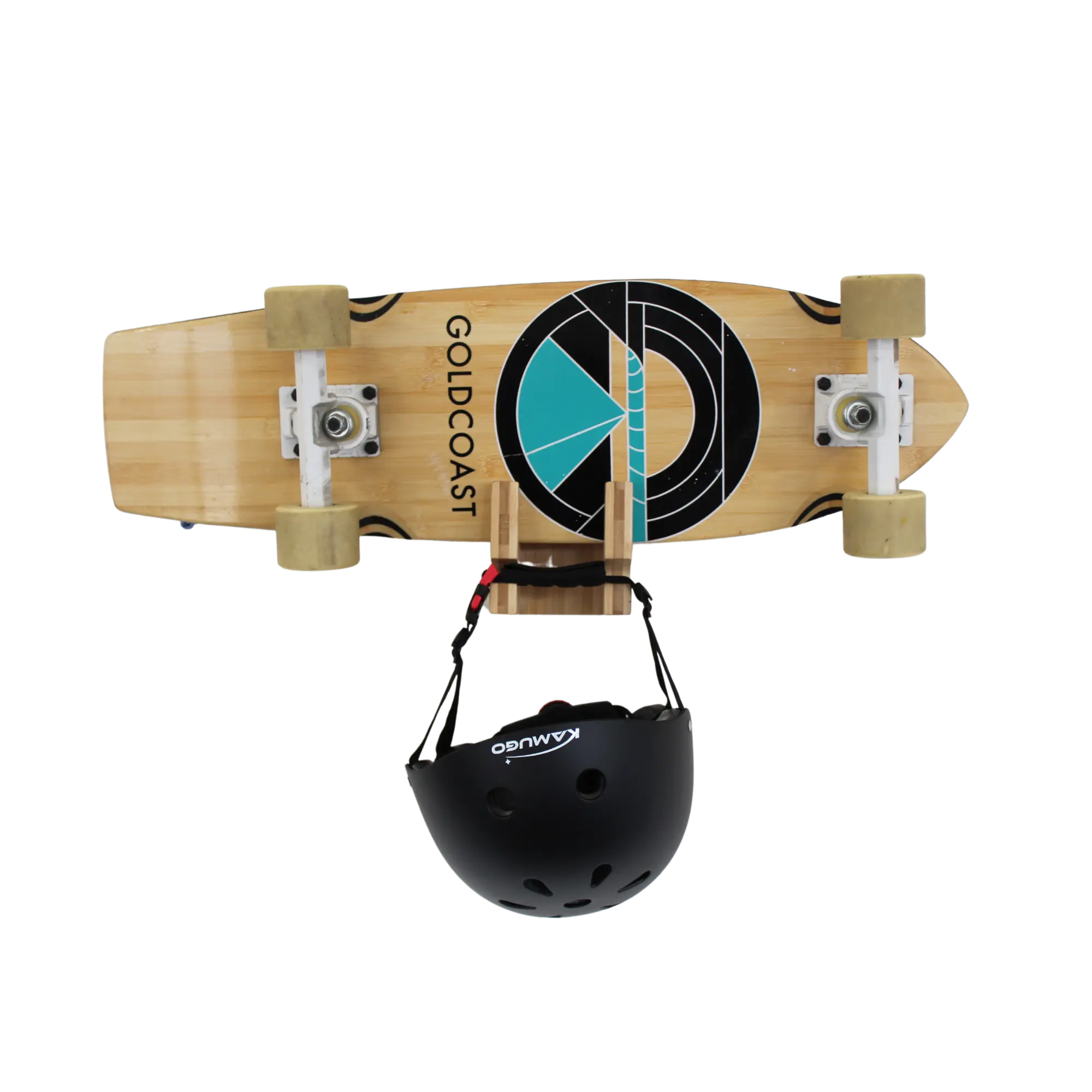 Bamboo Skate & Snowboard Wall Rack