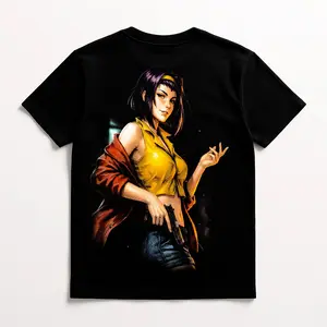 Menswear Faye Valentine Custom Print T-Shirt, Short-Sleeve Casual Style with Premium Fabric