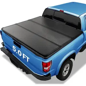 VEVOR Retractable Tonneau Cover, 5.5 ft Hard Tonneau Cover with Built - in Drainage Pipe for 2022 - 2024 Toyota Tundra Crew Cab w/Deck Rail System, Equipped with Double - Lock T - SlotVEVOR Super Brand Day