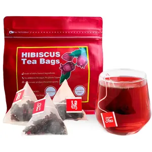 Hibiscus Tea 100 bags 100% Natural, Handmade & Pure from Hibiscus Flowers. No Sugar/Caffeine/Gluten, Vegan. Tart & Refreshing, Hot or Ice Tea, Great For All Seasons