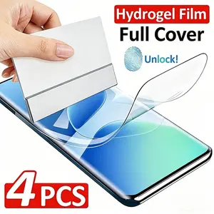 4-Pack Water Gel Screen Protector for Infinix Hot 60 Pro+ 60 Pro 60i 60 50 Pro+ 50 Pro 50i 50 40 Pro 40 40i Auto-Healing, Anti-Scratch, Fingerprint Resistant, Touchscreen Sensitivity Accessories