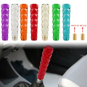 Universal 250mm-3D Diamond Design Crystal Stick Racing Gear Manual Shift Knob