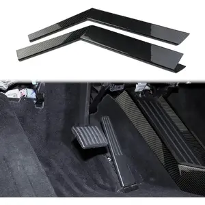 Carbon Fiber Style Front Row Central Control Sides Trim Accessories for Tesla Cybertruck (Bright Surface)