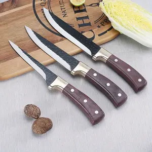 3 Piece Stainless Steel Bone Removal Knife Set with Non-Slip Handle, No Protective Cover, Ideal for Fish Filletting and Deboning, Utensils