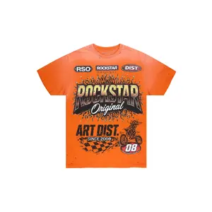 Lewis Orange Oversized Graphic T-Shirt