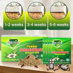 50 packets of high-efficiency cockroach bait powder, fast-acting and thoroughly eliminates cockroach nests and colonies, suitable for both indoor and outdoor use, and for kitchens and enclosed spaces.