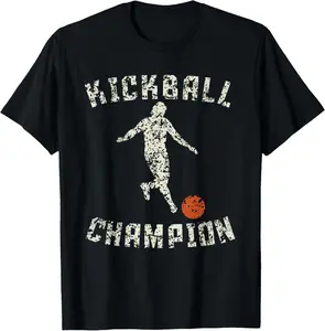 100% Cotton Vintage Kickball Champion Distressed T-Shirt