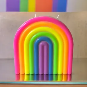 "Rainbow of Joy: Decorative Candle for a Touch of Magic and Color" Decoration