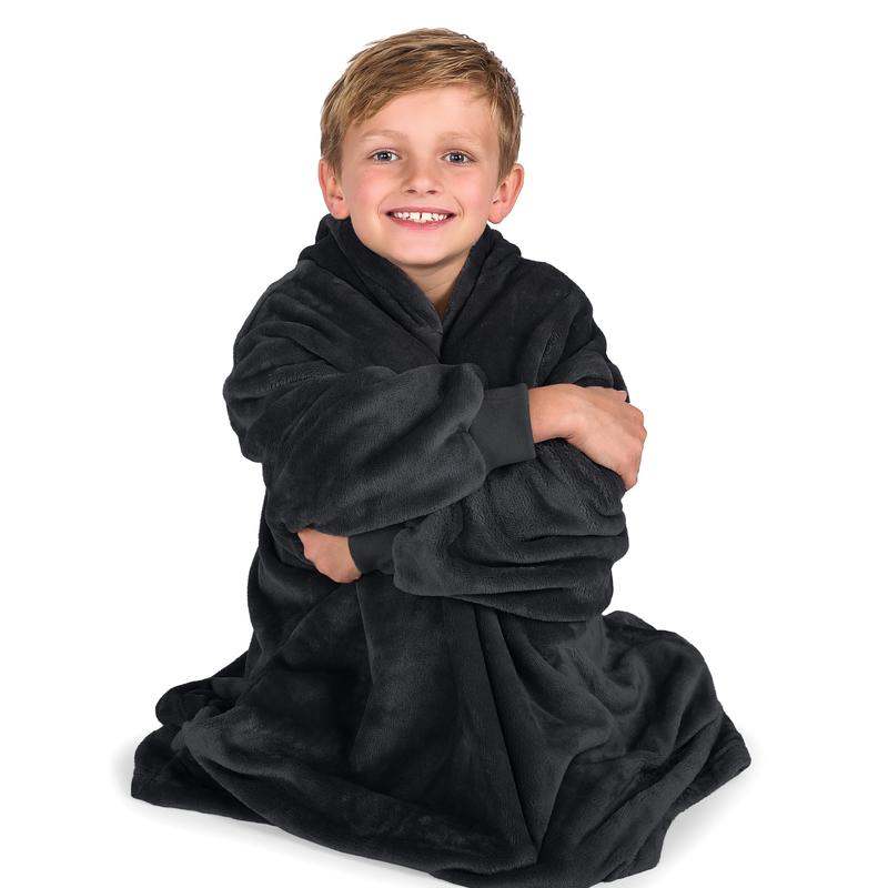 The Bare Homey - Youth Wearable Blanket - Microplush Side Pockets