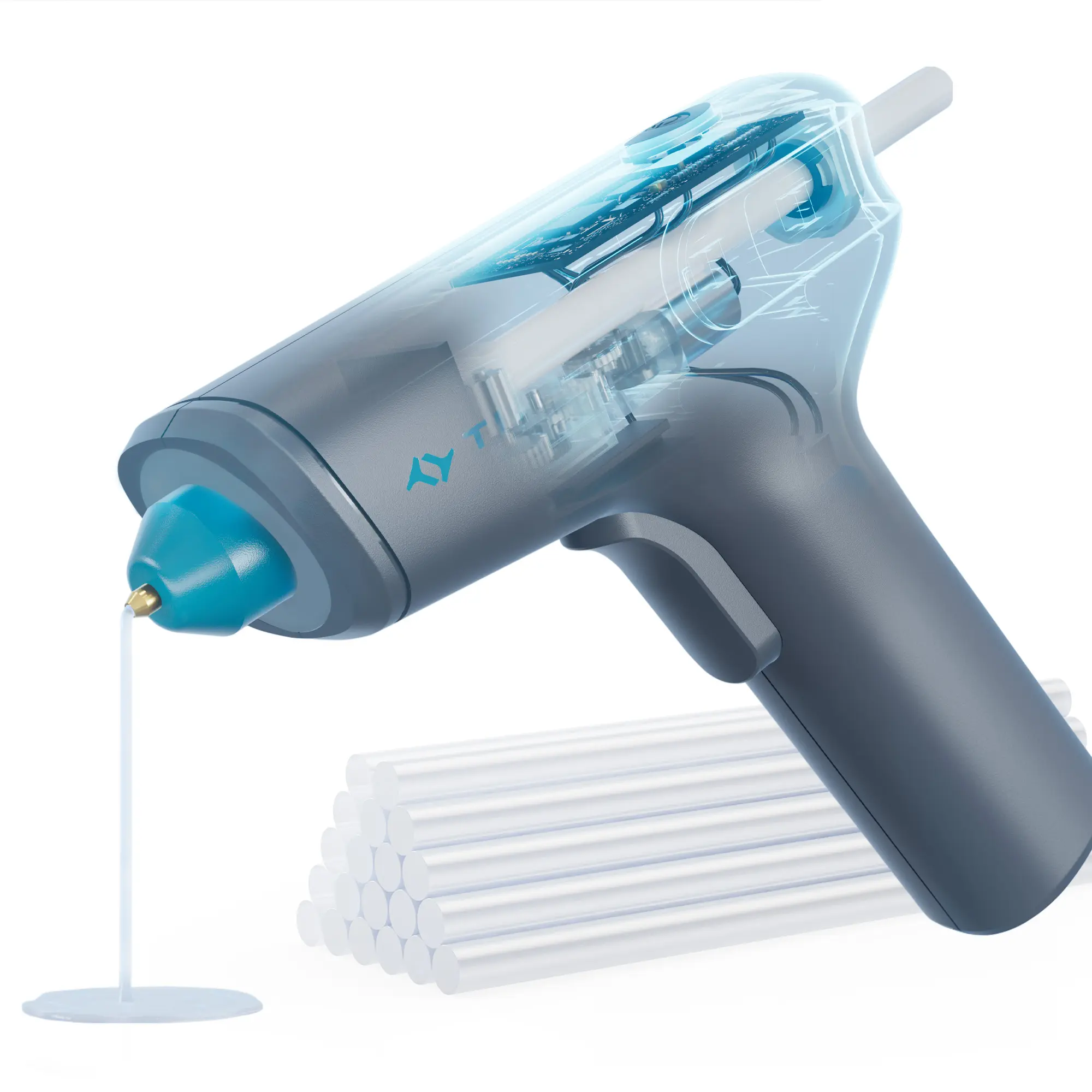 Tilswall 4V Cordless Hot Glue Gun 20Pcs 7mm x 140mm Glue Sticks 15s Fast Preheat Continuous Glue Dispensing & Dripless Auto Shut-Off 2900mAh USB-C Rechargeable for DIY Crafting Home Repair