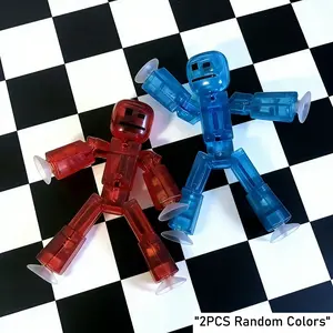 Creative Suction Cup Building Blocks, Cute Cartoon Figures, Figurines Fidgets, Stress Relief Toy for Kids & Adults, Birthday Gift