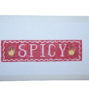 Spicy Bookmark | Hand-Painted Needlepoint Canvas | 13 Mesh or 18 Mesh | Made to Order | Canvas Only