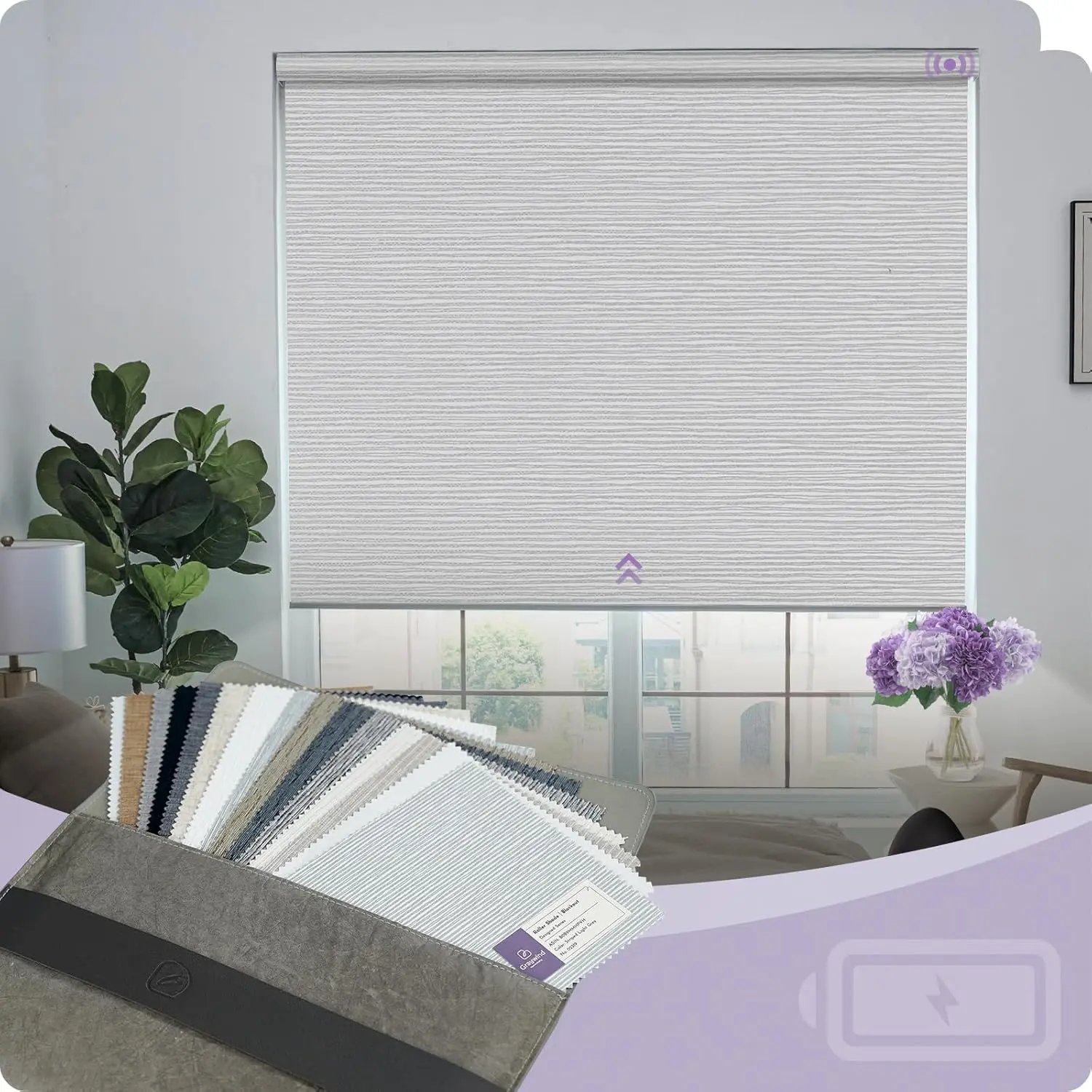 Blackout Roller Shades Window Blinds for Home and Office Cordless Blinds ( Blackout  Shade Fabric Samples)