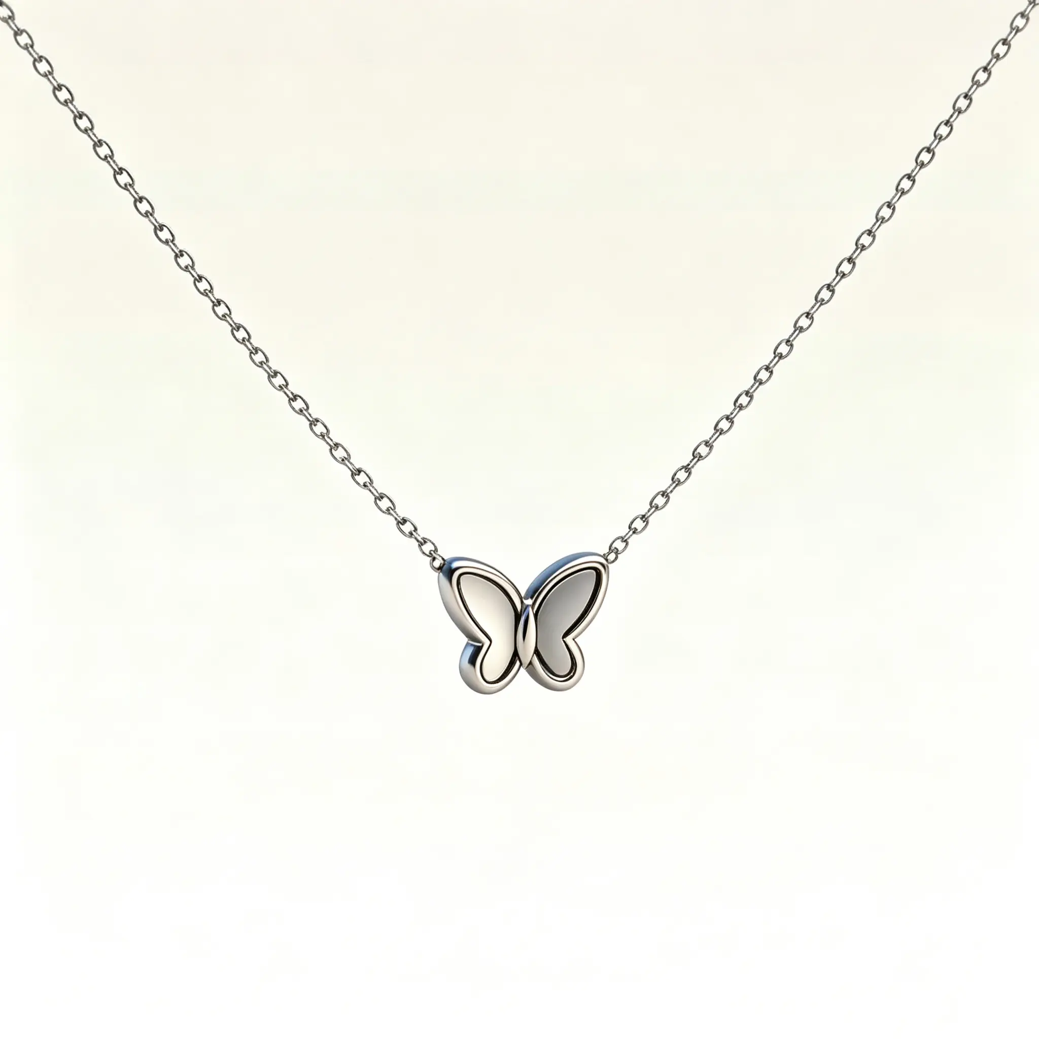 Silver Butterfly Pendant Necklace, Minimalist Chain Necklace with Delicate Design, Trendy Everyday Fashion Accessory for Daily Outfits, Parties and Gift Ideas