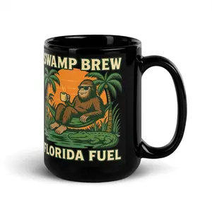 Swamp Brew Mug – 15 oz Funny Bigfoot Coffee Mug – Skunk Ape Approved – STICKS ’N STONES™ Limited Edition Cryptid Mug