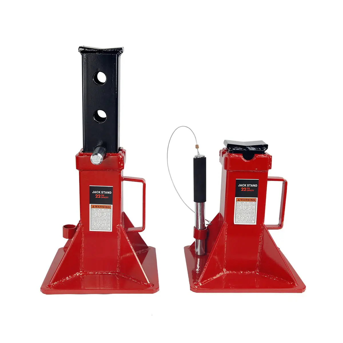 Stark USA 22 Ton Jack Stands Pair Heavy Duty Steel Base Height Adjustable for Trucks SUV RV Trailers 12.4" to 20.07" Capacity, Automotive Maintenance Tools, Rv Trailer Support, 22-Ton Capacity Automotive Vehicle Tool Automotive Repair Tools