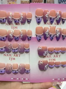 Summer(9028)gc.Handmase press on nails,2$each