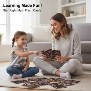 Math Flash Cards Set of 4 - Addition, Subtraction, Multiplication, Division with 4 Rings - 208 Cards for Kids Ages 6 and Above - Flash Card from 1st to 4th Grade Flash Cards